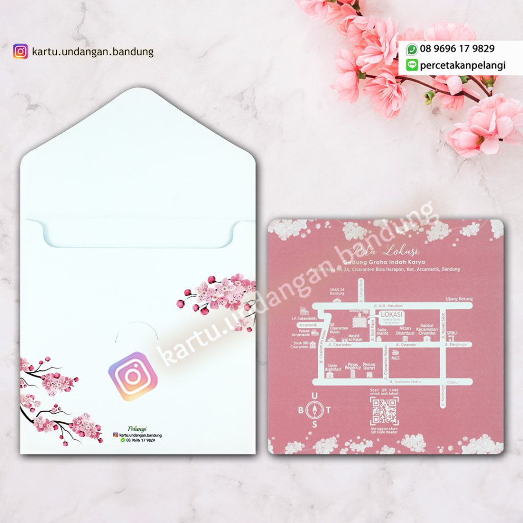 Undangan Nikah Cantik Design Bunga Sakura