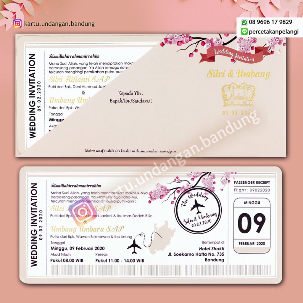 Boarding Pass Invitation pink pastel